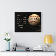 Load image into Gallery viewer, Babe Ruth Ball - Canvas Gallery Wraps