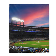 Load image into Gallery viewer, Citi Field at Sunset - Velveteen Plush Blanket