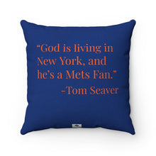 Load image into Gallery viewer, Citi Field with Seaver Quote - Spun Polyester Square Pillow