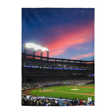 Load image into Gallery viewer, Citi Field at Sunset - Velveteen Plush Blanket