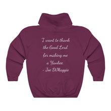 Load image into Gallery viewer, Yankee Stadium & Joe DiMaggio Quote - Unisex Heavy Blend™ Hooded Sweatshirt