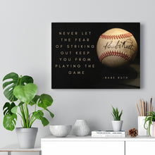 Load image into Gallery viewer, Babe Ruth Ball - Canvas Gallery Wraps