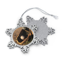 Load image into Gallery viewer, Ball in Glove - Timeless - Pewter Snowflake Ornament