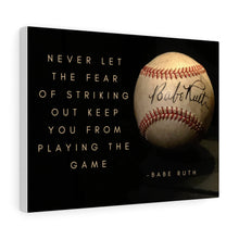 Load image into Gallery viewer, Babe Ruth Ball - Canvas Gallery Wraps
