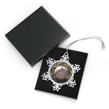 Load image into Gallery viewer, Baseball on Grass - Timeless - Pewter Snowflake Ornament