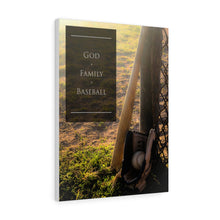 Load image into Gallery viewer, God. Family. Baseball. - Canvas Gallery Wraps