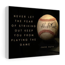Load image into Gallery viewer, Babe Ruth Ball - Canvas Gallery Wraps