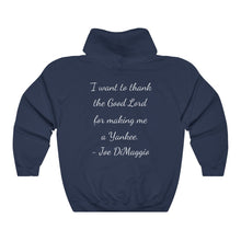 Load image into Gallery viewer, Yankee Stadium & Joe DiMaggio Quote - Unisex Heavy Blend™ Hooded Sweatshirt