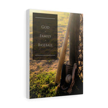 Load image into Gallery viewer, God. Family. Baseball. - Canvas Gallery Wraps