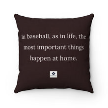 Load image into Gallery viewer, The Most Important Things Happen At Home - Spun Polyester Square Pillow