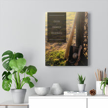 Load image into Gallery viewer, God. Family. Baseball. - Canvas Gallery Wraps