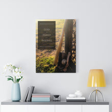 Load image into Gallery viewer, God. Family. Baseball. - Canvas Gallery Wraps