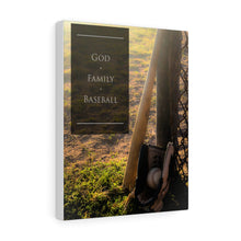 Load image into Gallery viewer, God. Family. Baseball. - Canvas Gallery Wraps