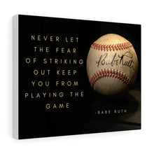 Load image into Gallery viewer, Babe Ruth Ball - Canvas Gallery Wraps