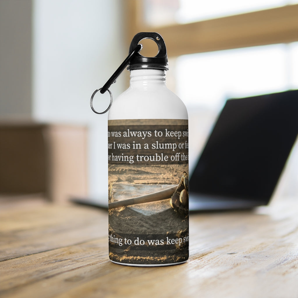 Hank Aaron Quote - Stainless Steel Water Bottle