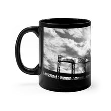 Load image into Gallery viewer, Citi Field Black &amp; White on Black mug 11oz
