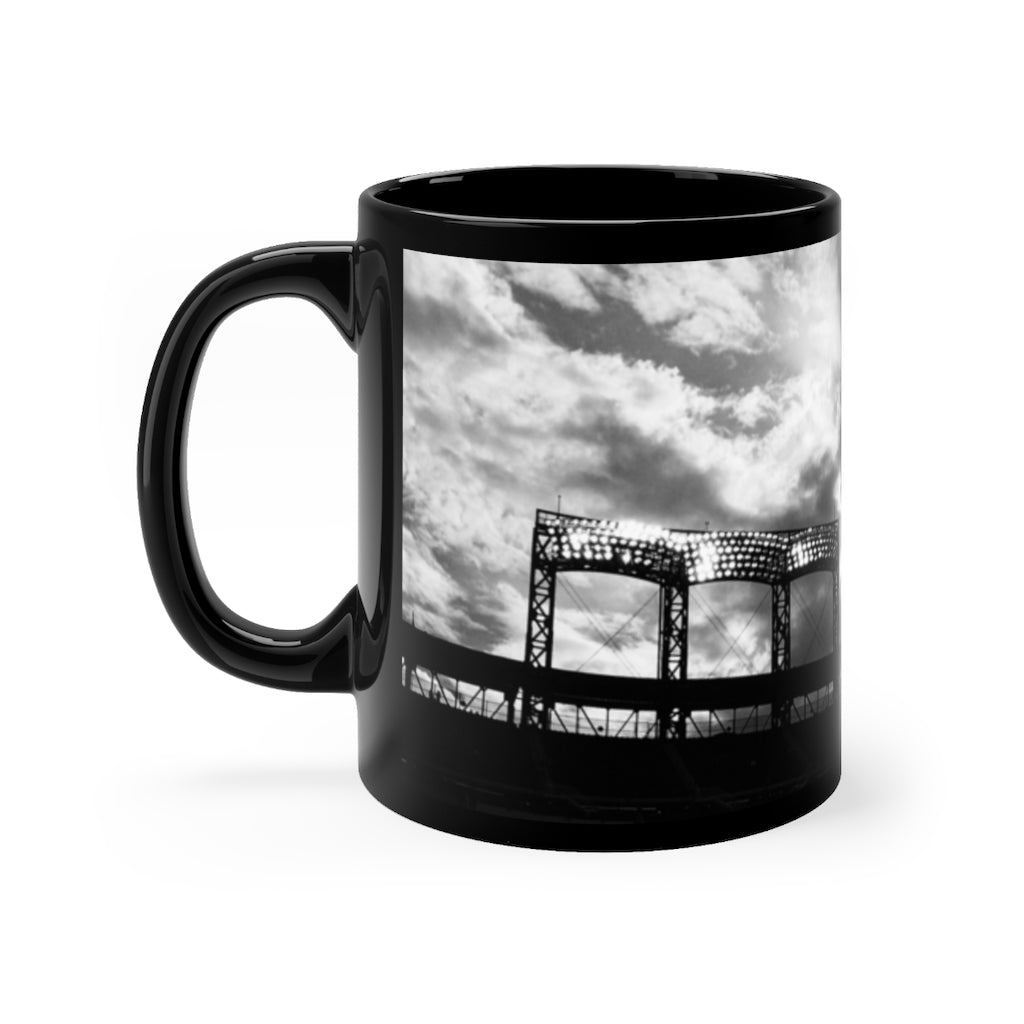 Citi Field Black & White on Black mug 11oz