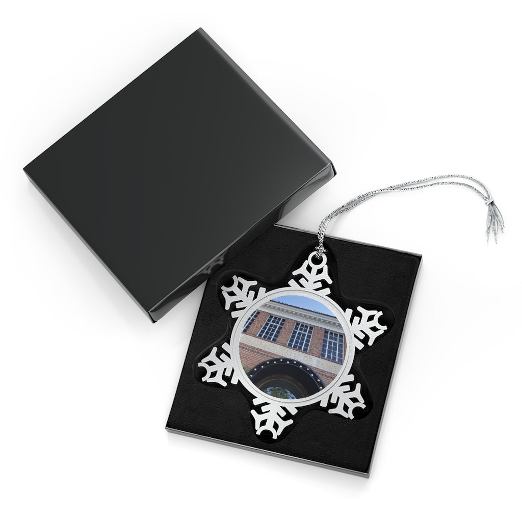 Hall of Fame Exterior - Timeless - Pewter Snowflake Ornament