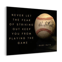 Load image into Gallery viewer, Babe Ruth Ball - Canvas Gallery Wraps
