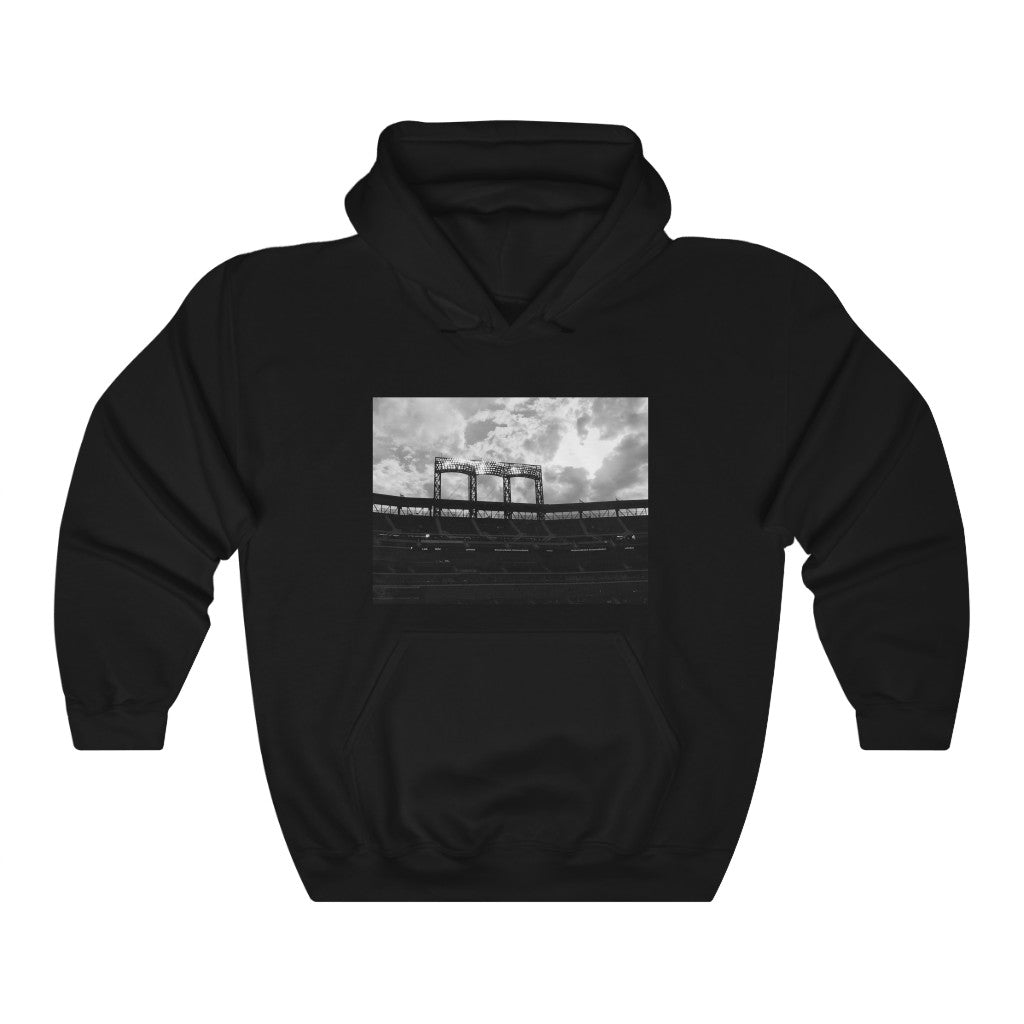 Citi Field Sunset Black & White - Unisex Heavy Blend™ Hooded Sweatshirt