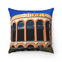 Load image into Gallery viewer, Citi Field with Seaver Quote - Spun Polyester Square Pillow
